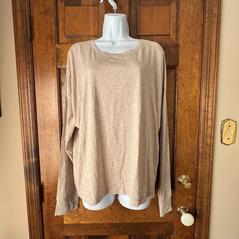 NWT FLX Beige Crewneck Relaxed Fit Tunic XX-Large